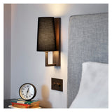Riva 350 Sleek Matte Black Wall Light