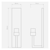 Riva 350 Sleek Matte Black Wall Light