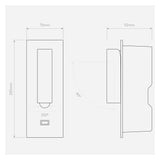 Sleek Matt Black Fuse 3 USB Wall Light with Integrated LED