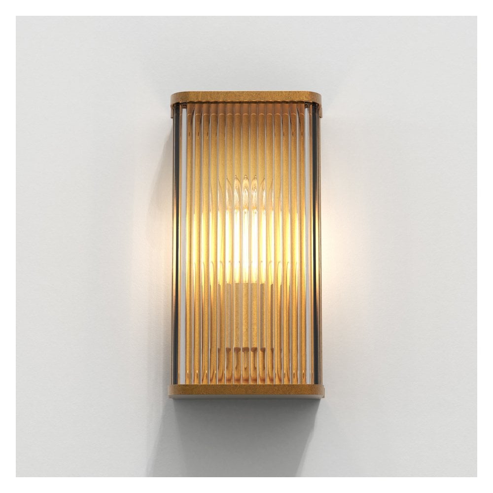 Avignon Square Antique Brass Wall Light