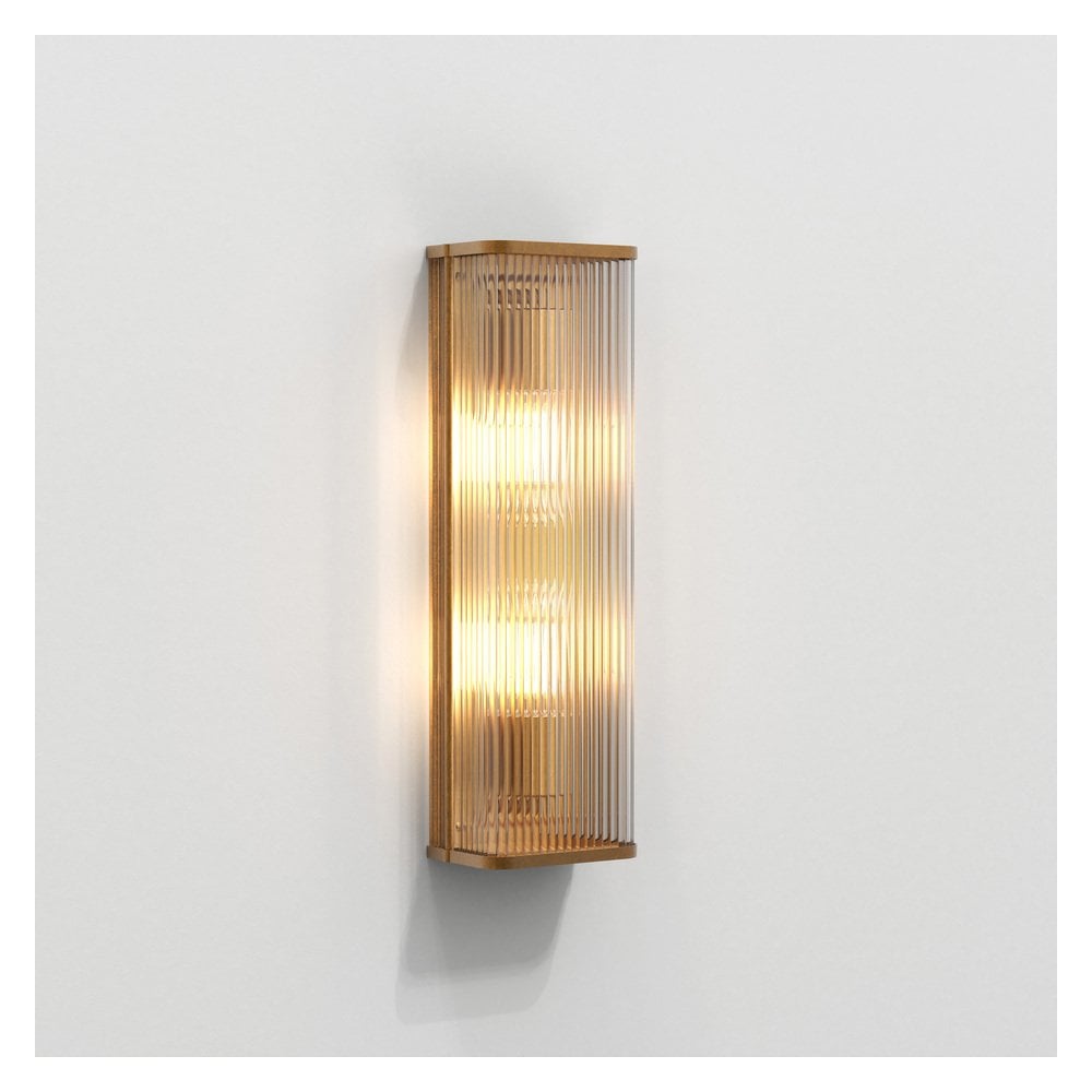 Avignon Antique Brass Square Wall Light