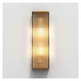 Avignon Antique Brass Square Wall Light
