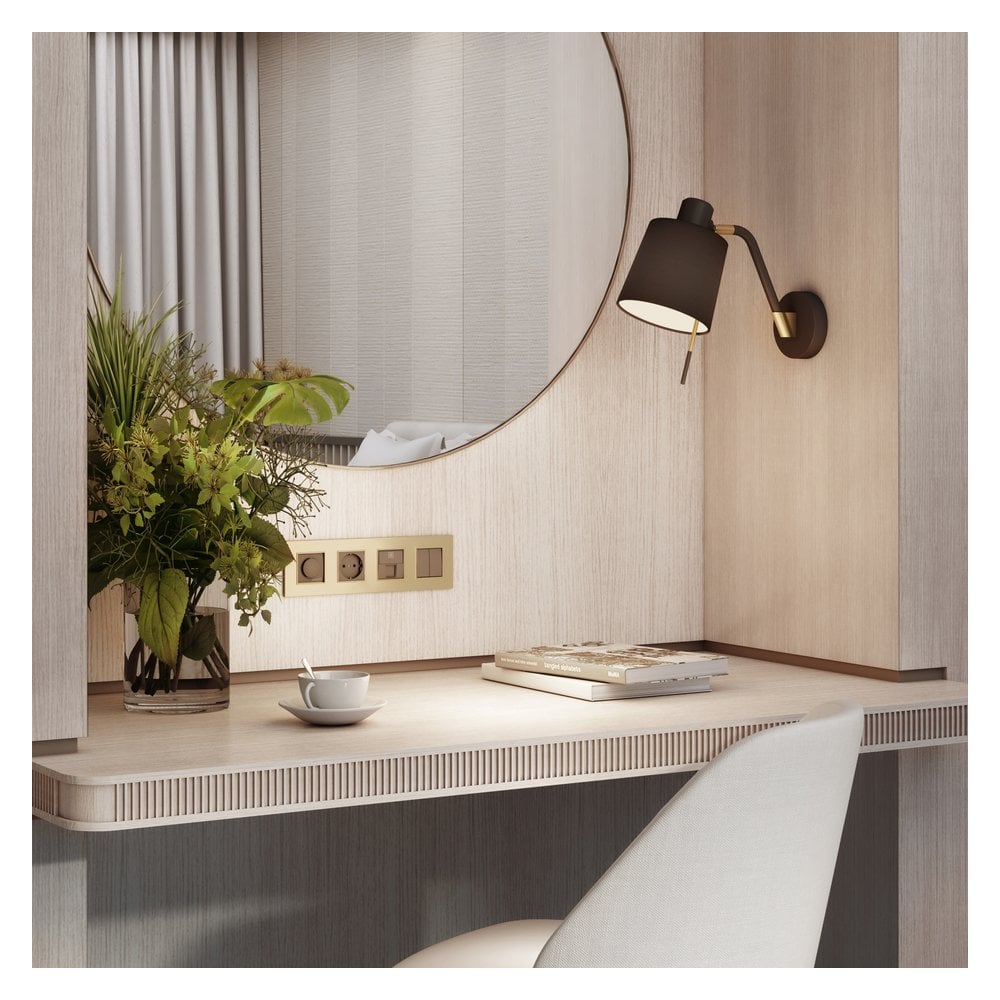 Sleek Black Wall Sconce