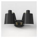 Edward Twin Matte Black Wall Light Fixture