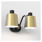 Edward Twin Matte Black Wall Light Fixture