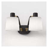 Edward Twin Matte Black Wall Light Fixture