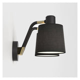 Edward Twin Matte Black Wall Light Fixture