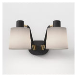 Edward Twin Matte Black Wall Light Fixture