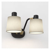 Edward Twin Matte Black Wall Light Fixture