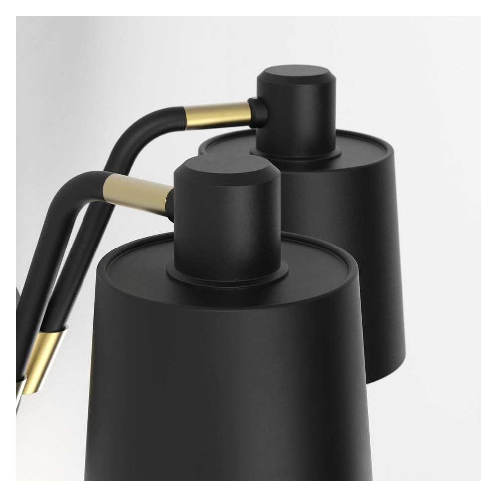 Edward Twin Matte Black Wall Light Fixture