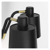 Edward Twin Matte Black Wall Light Fixture