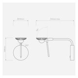 Miura Matte Black LED Swing Arm Light