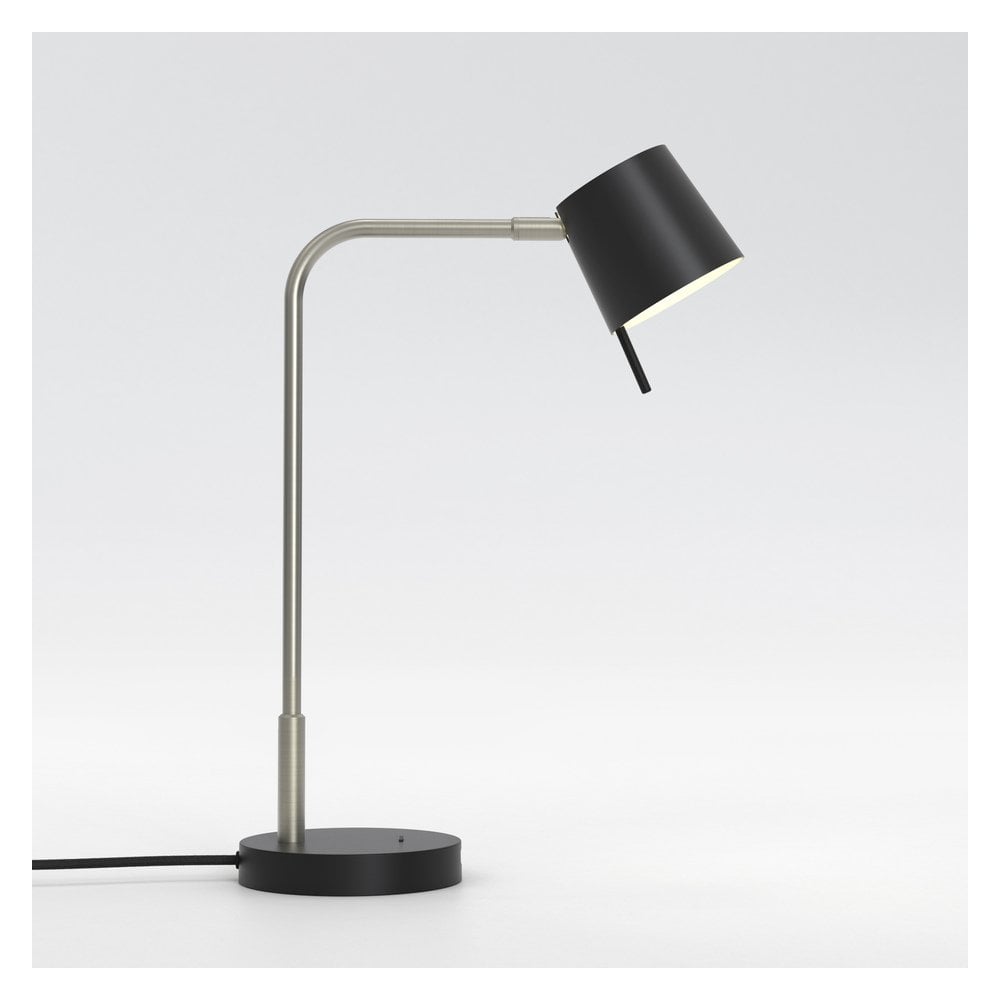 Miura Desk Lamp with USB Port in Matt Nickel Finish