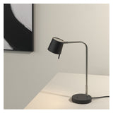 Miura Desk Lamp with USB Port in Matt Nickel Finish