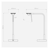 Miura Desk Lamp with USB Port in Matt Nickel Finish