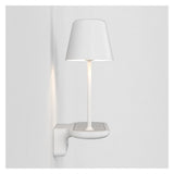 Sleek Matt White Adjustable Wall Lamp