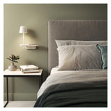 Sleek Matt White Adjustable Wall Lamp