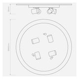 Elegant White Ceiling Fixture - Base 460