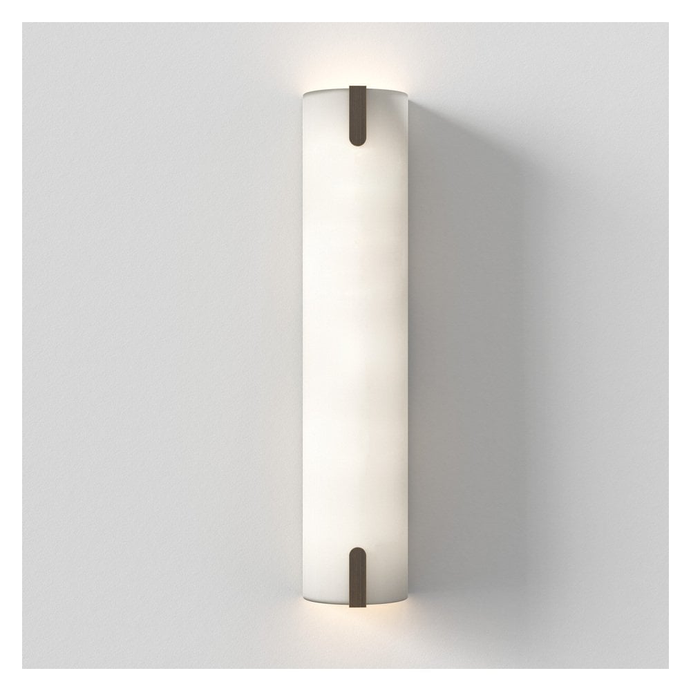 White Fabric Elba 600 Wall Light Fixture