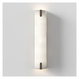 White Fabric Elba 600 Wall Light Fixture