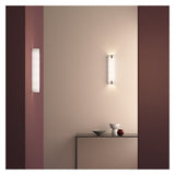 White Fabric Elba 600 Wall Light Fixture