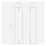 White Fabric Elba 600 Wall Light Fixture