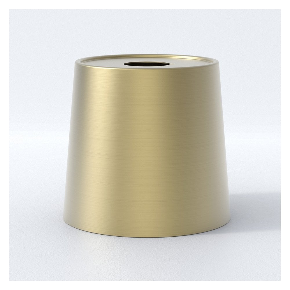Elegant Matte Gold Tapered Drum Lampshade