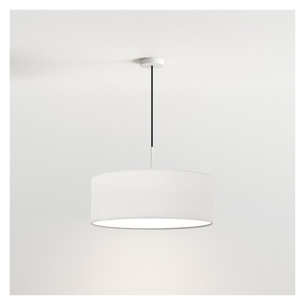 Cambria 500 Modern White Drum Shade with Chamois Diffuser
