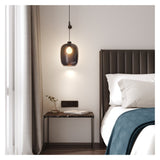 Elegant Hand-Blown Smoke Glass Pendant Shade - 285mm