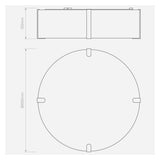 Elba Round Elegance 450 in White