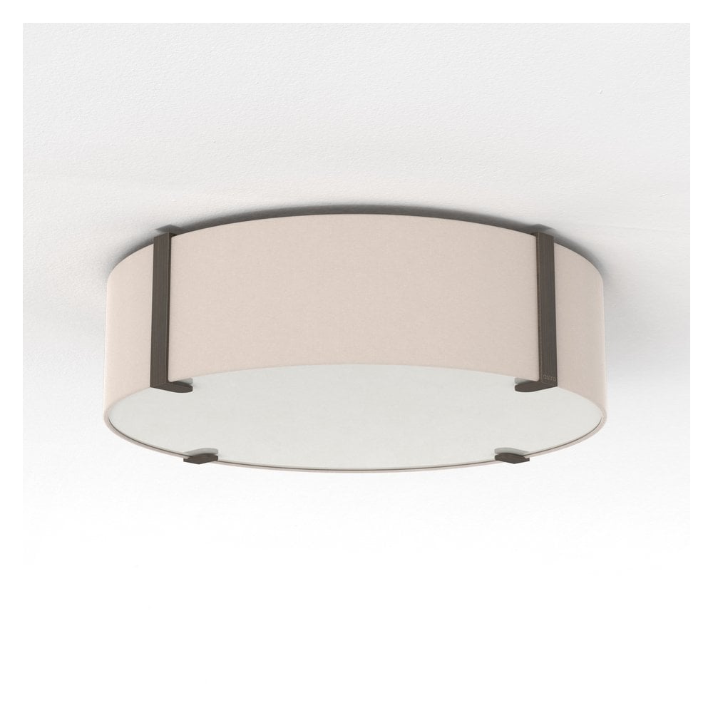 Elba Circular 450 in Putty Finish with Poly-Cotton Shade