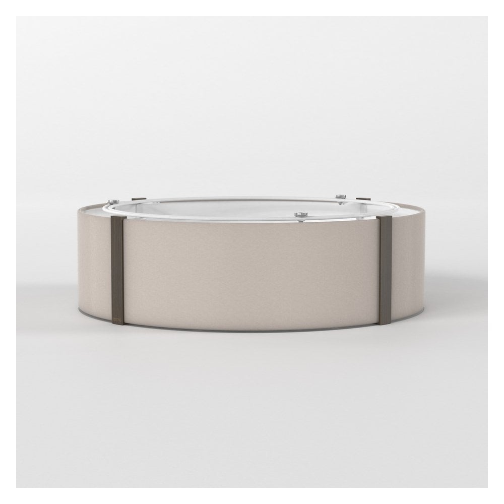Elba Circular 450 in Putty Finish with Poly-Cotton Shade