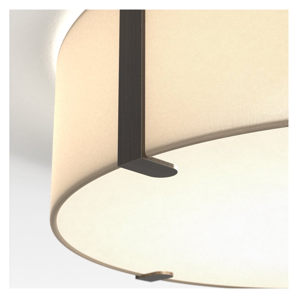 Elba Circular 450 in Putty Finish with Poly-Cotton Shade