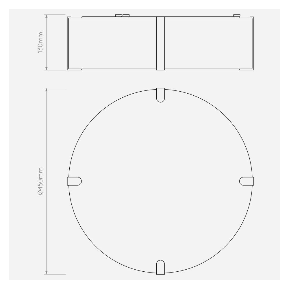 Elba Circular 450 in Putty Finish with Poly-Cotton Shade