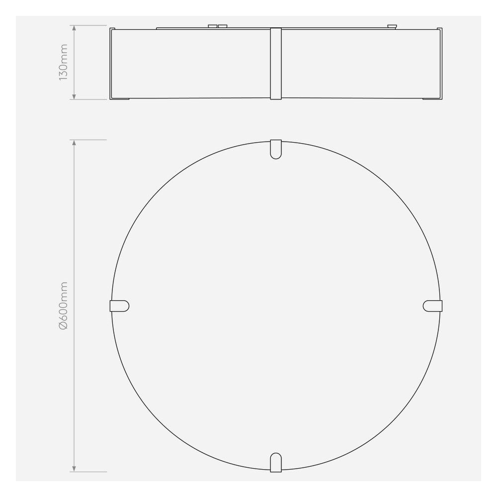 Elba 600 White Round Ceiling Light