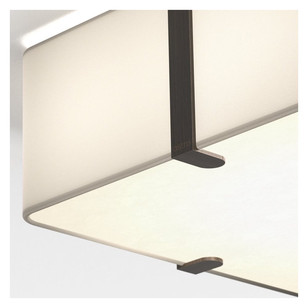 Elba Square 350 Ceiling Light in White Finish