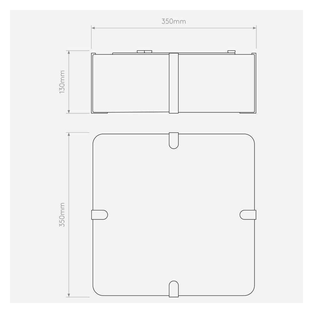 Elba Square 350 Putty Ceiling Fixture