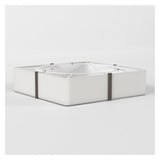 Elba White Square 500 Pendant Light with Shade Diffuser