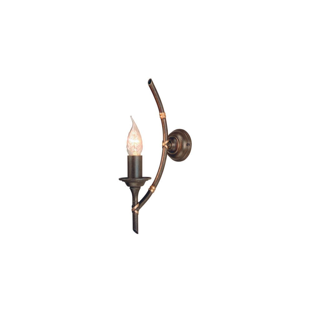Bamboo Elegance Single Light Bronze Wall Fixture