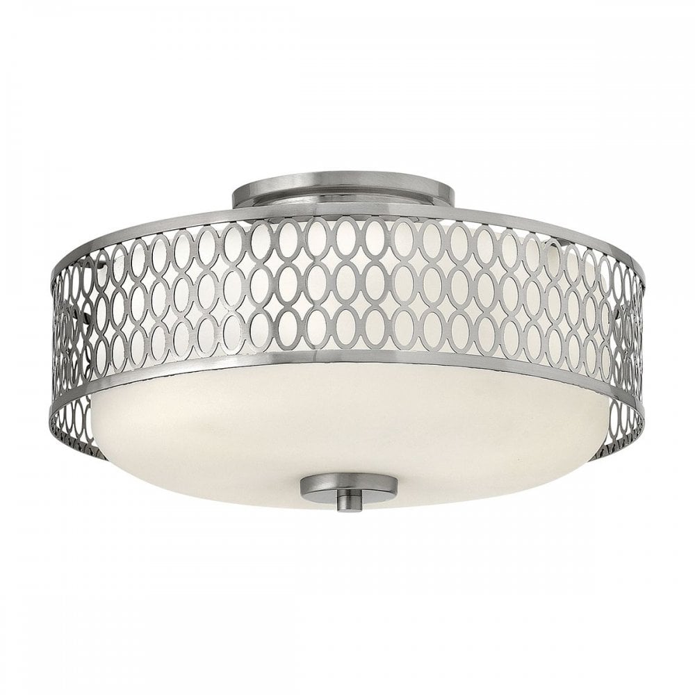 Jules Trio Light Elegant Brushed Nickel Ceiling Fixture