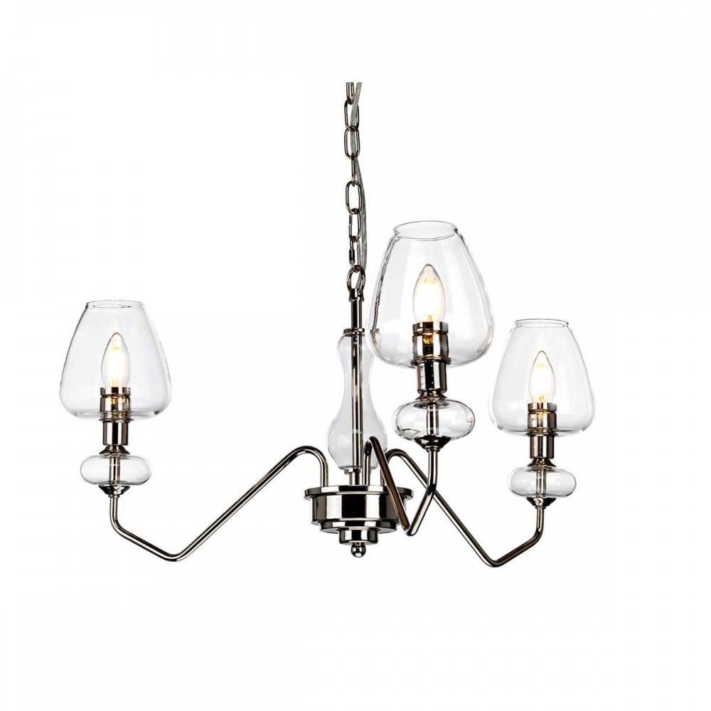 Armand Pendant Light Trio in Polished Nickel Finish