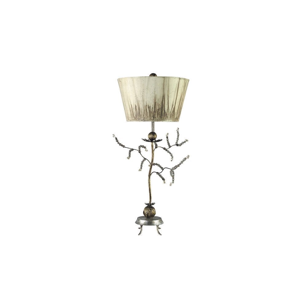 Elegant Crystal Branches Table Lamp with Putty & Gold Finish