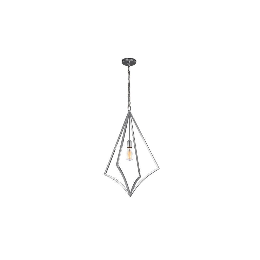 Nico Geometric Pendant Light in Polished Chrome
