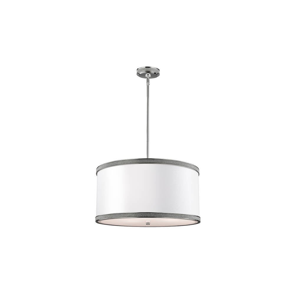 Elegant Trio Pendant Light with Crystal Inlay