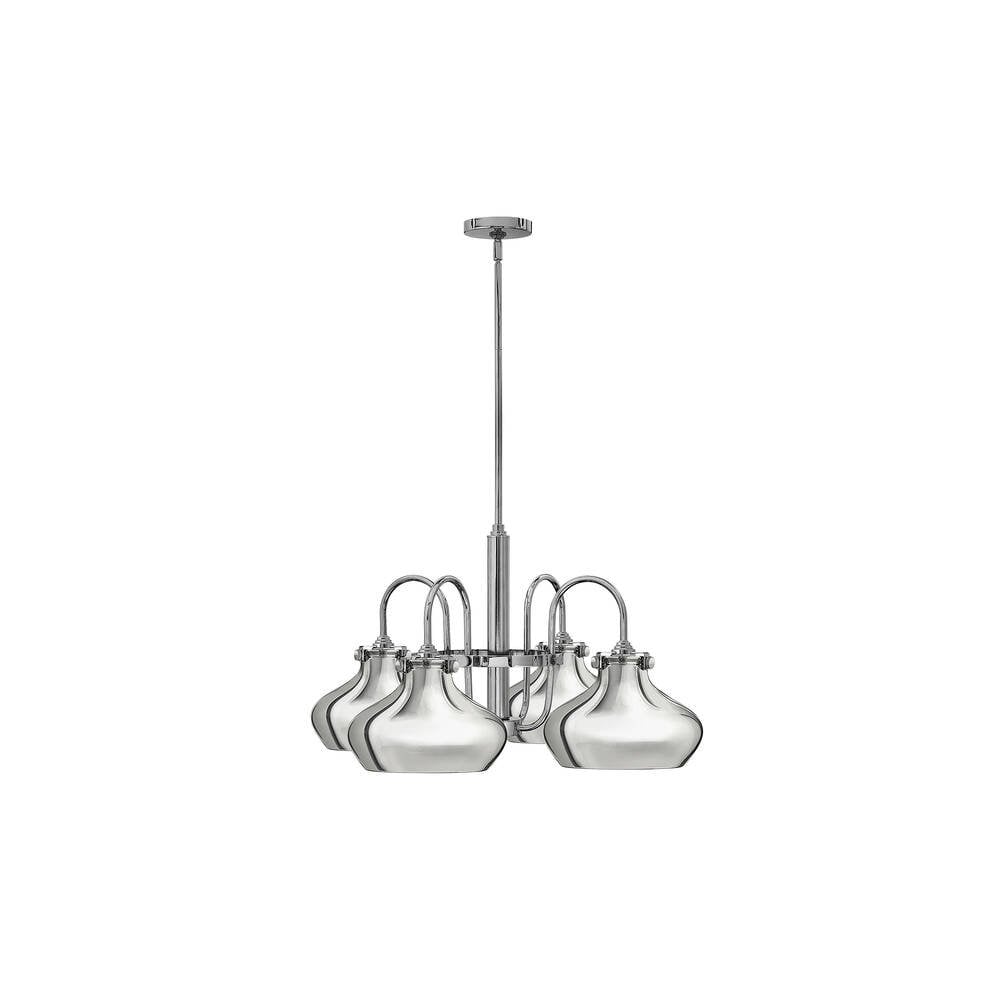 Elegant Chrome Quartet Chandelier