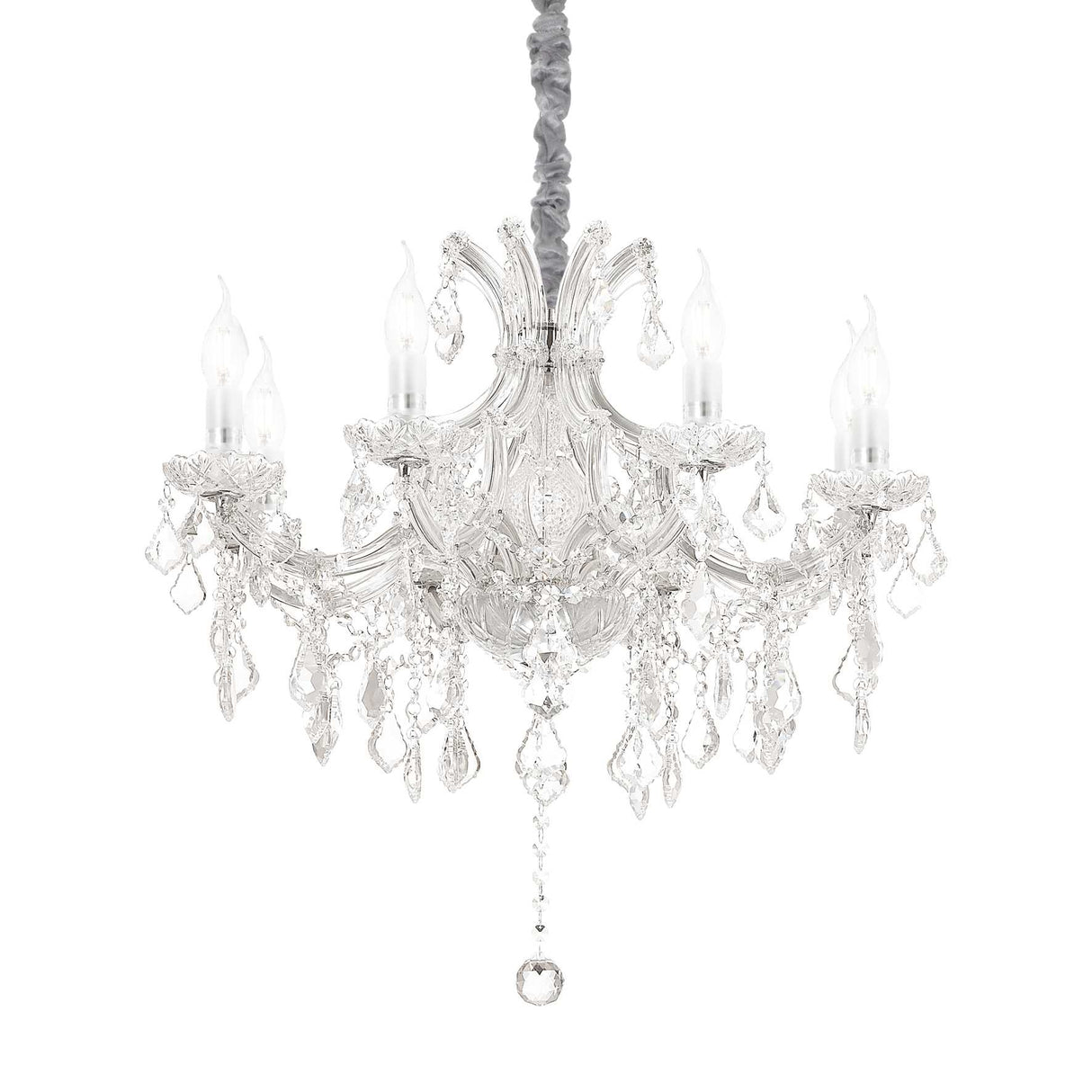 Elegant Chrome 8-Bulb Pendant Light - Napoleon Design