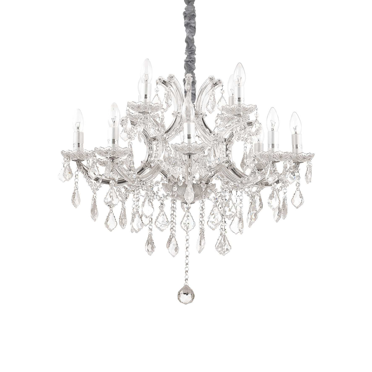 Elegant Chrome Multi-Bulb Chandelier - Napoleon Design