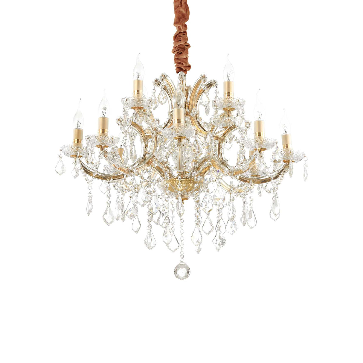 Luxe Gold 12-Bulb Napoleon Chandelier