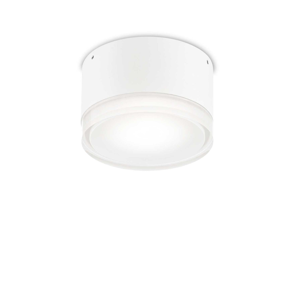 URANO Compact White Ceiling Light with Single Bulb