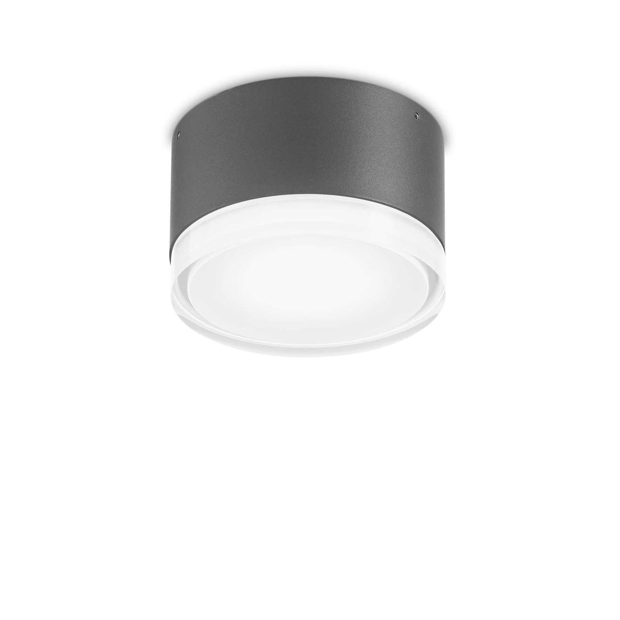 URANO Compact Anthracite Ceiling Fixture with Single Bulb